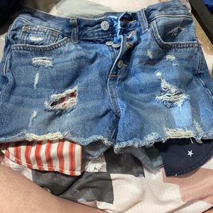Old navy size 14 girls distressed shorts